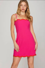 Load image into Gallery viewer, Scallop Detail Mini Dress