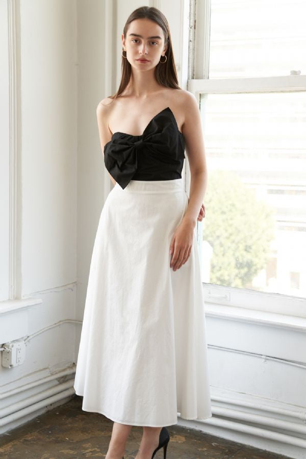 Strapless bow dress