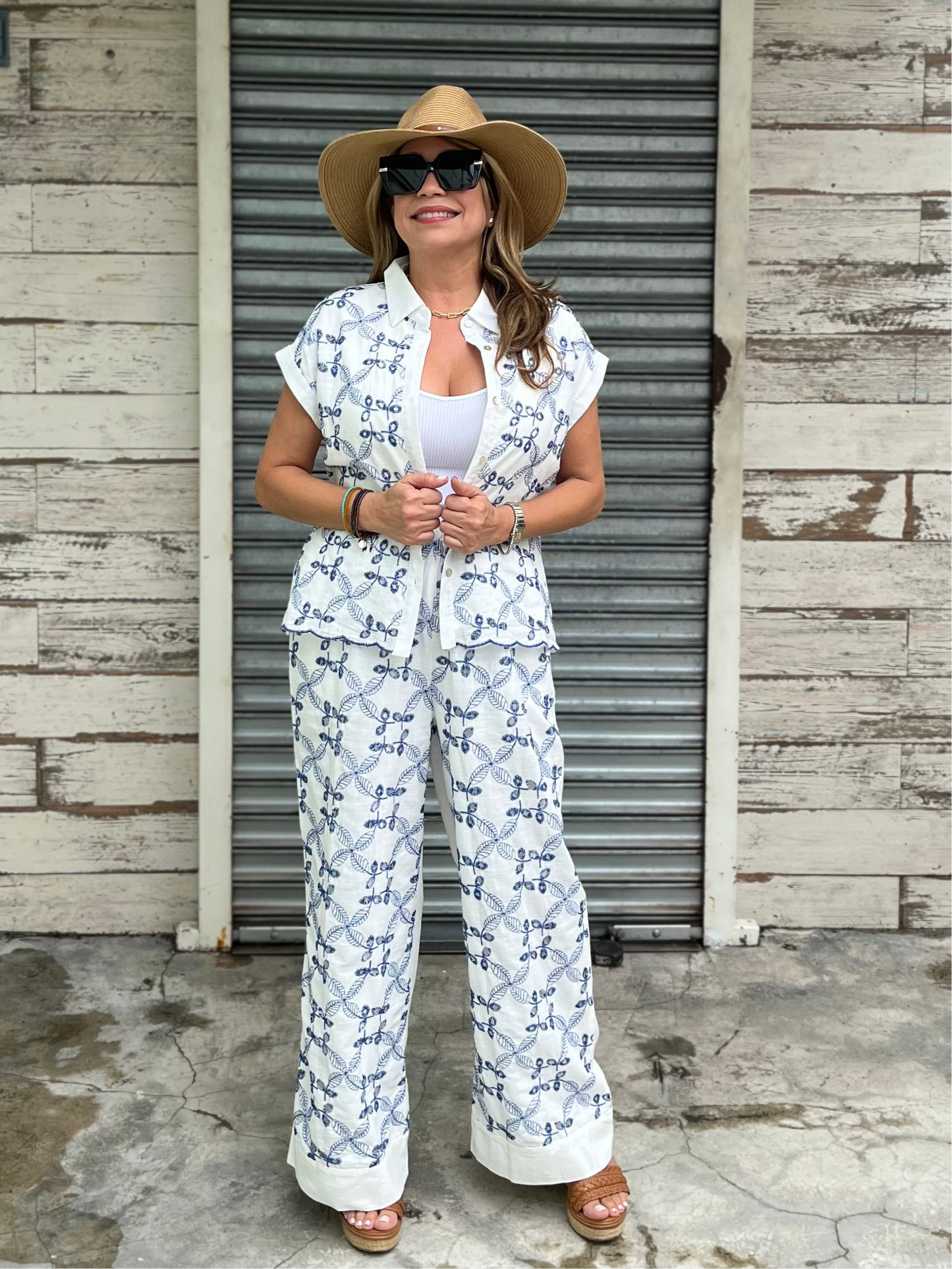 Blue Eyelet Set