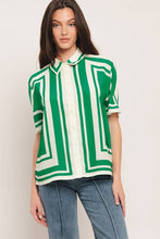 Load image into Gallery viewer, Geometric Stripes Blouse