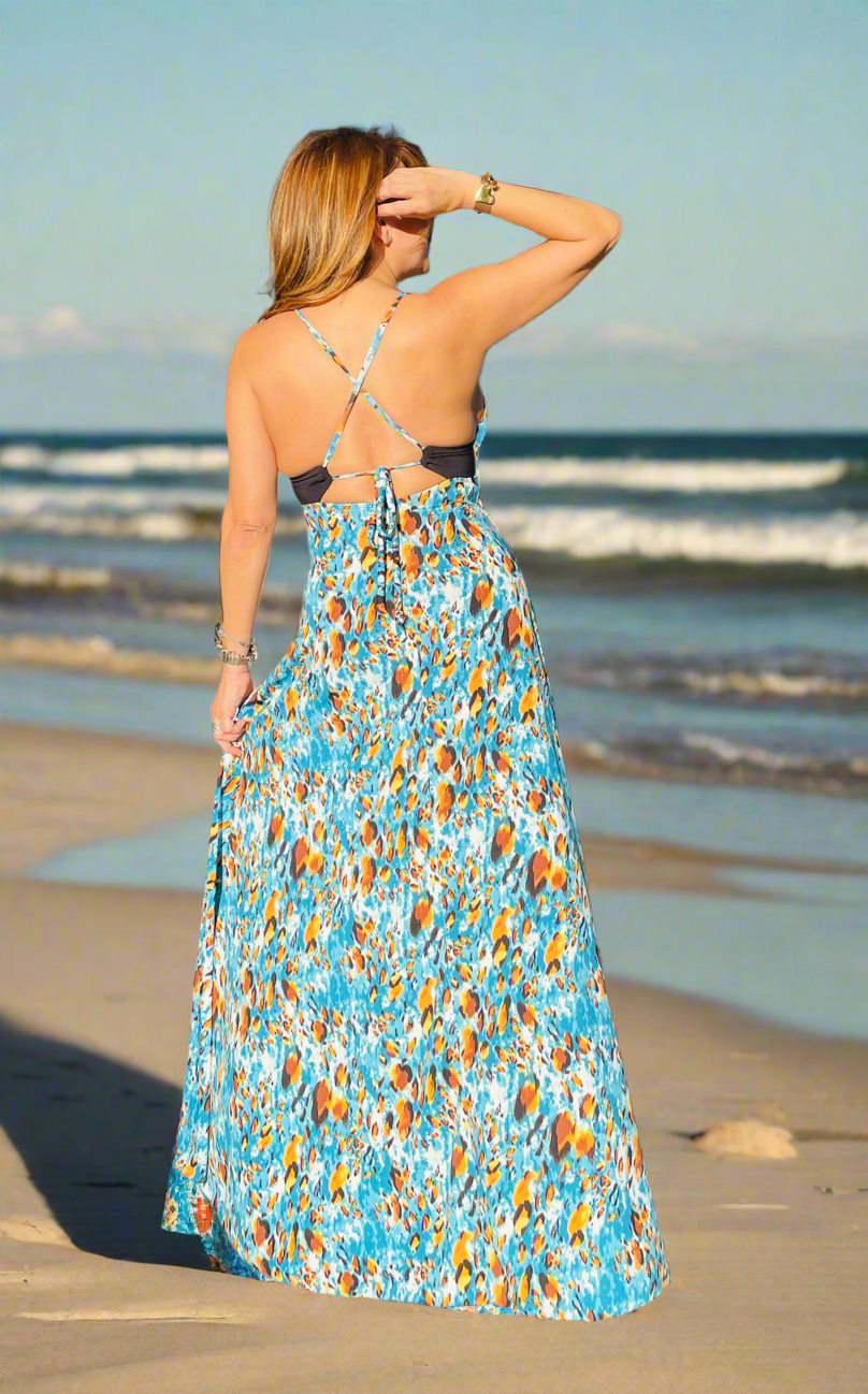 Open Back Maxi Dress