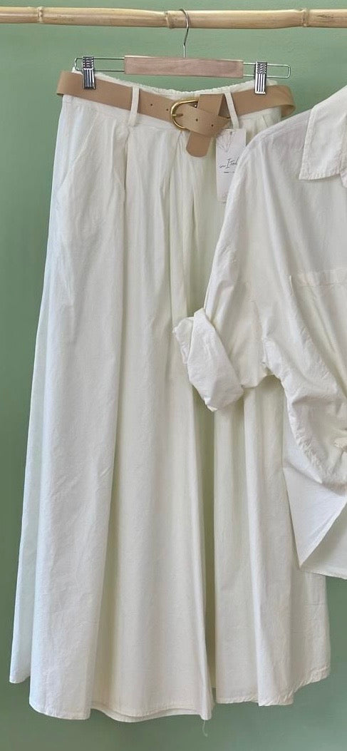 Cotton Palazzo with Belt (Pants ONLY)