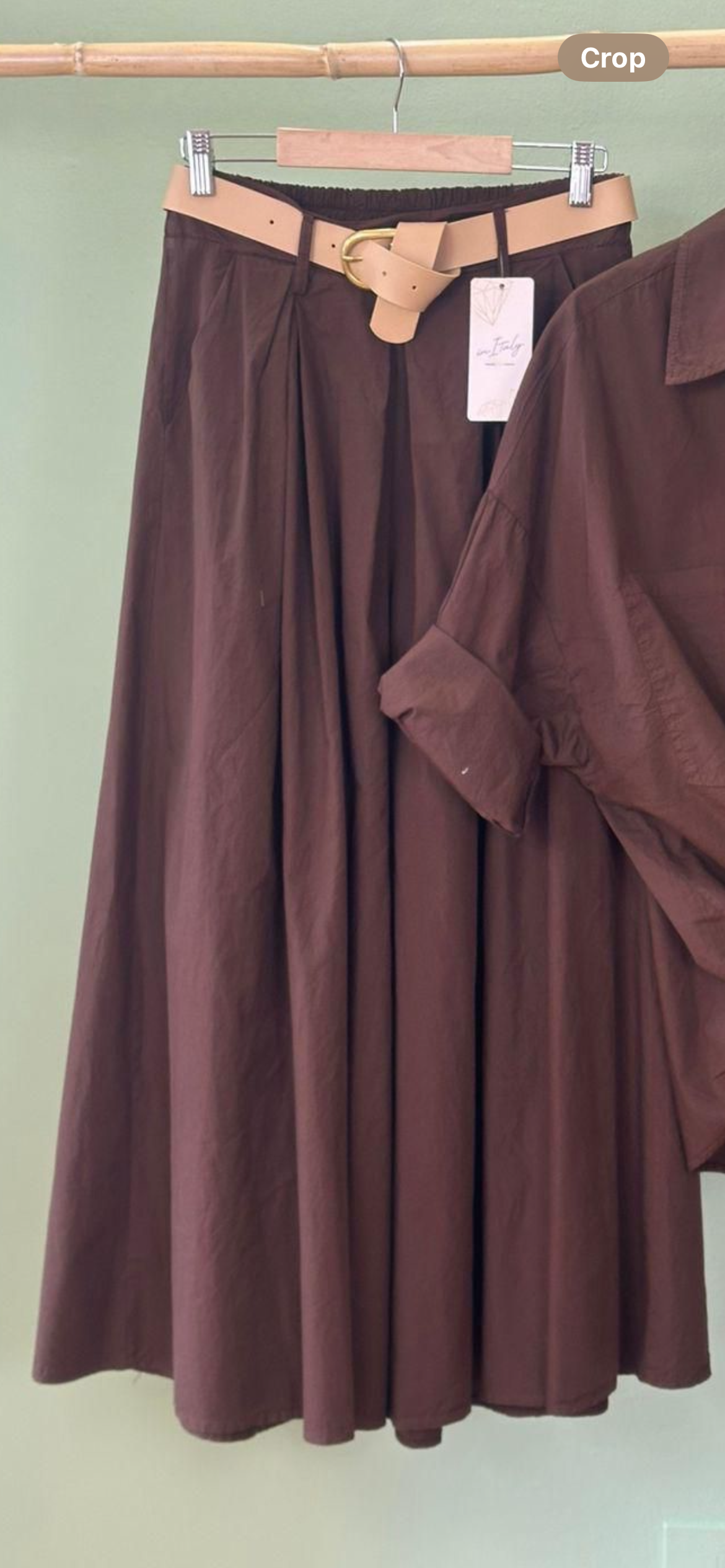 Cotton Palazzo with Belt (Pants ONLY)