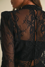Load image into Gallery viewer, Black Lace Top