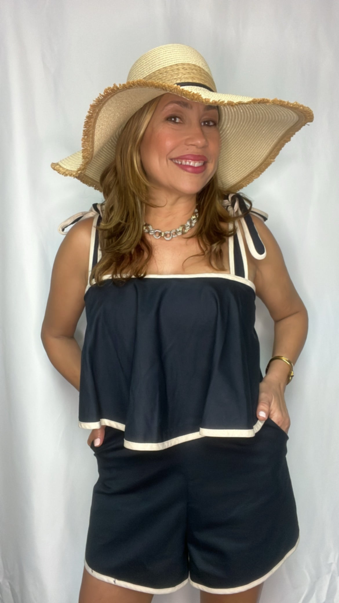 Shoulder Tie Romper