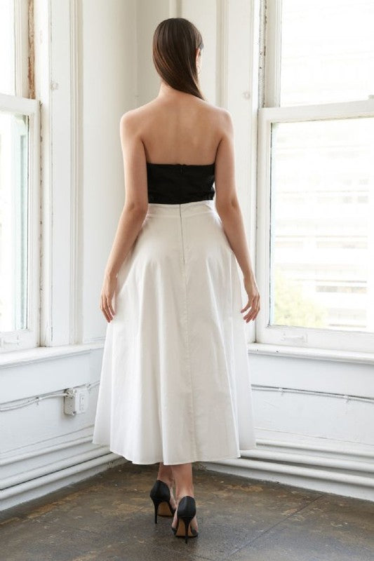 Strapless bow dress