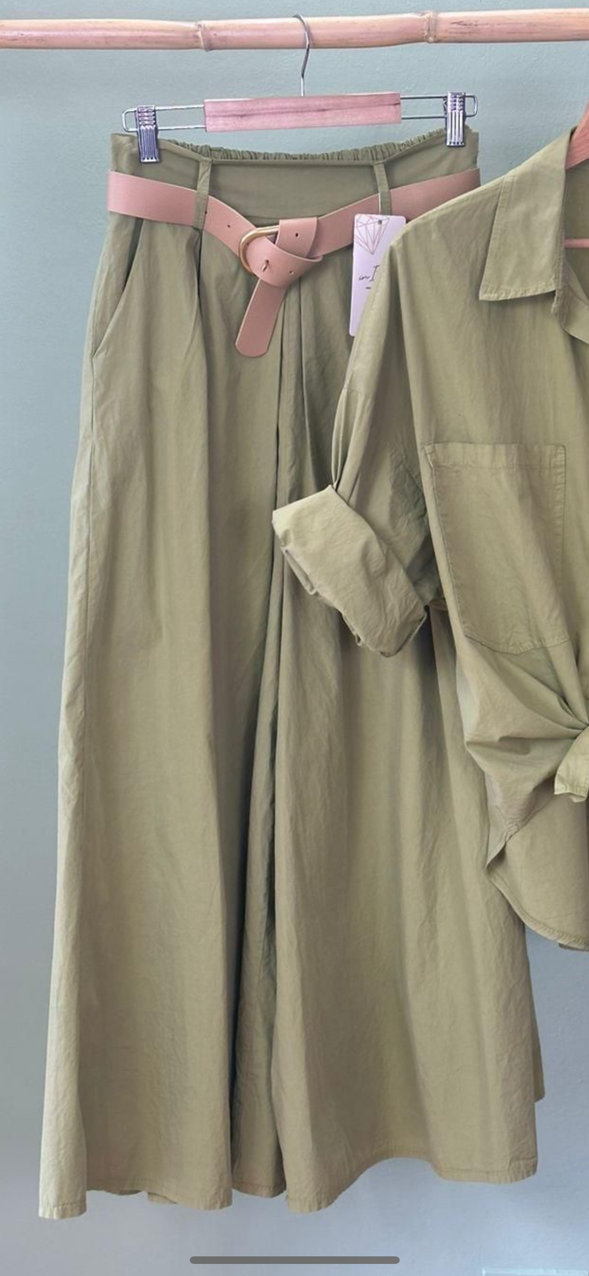 Cotton Palazzo with Belt (Pants ONLY)