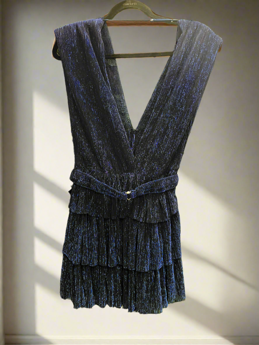 Plunged Mini Dress