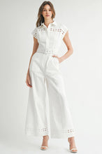 Load image into Gallery viewer, Embroidered Belted Jumpsuit