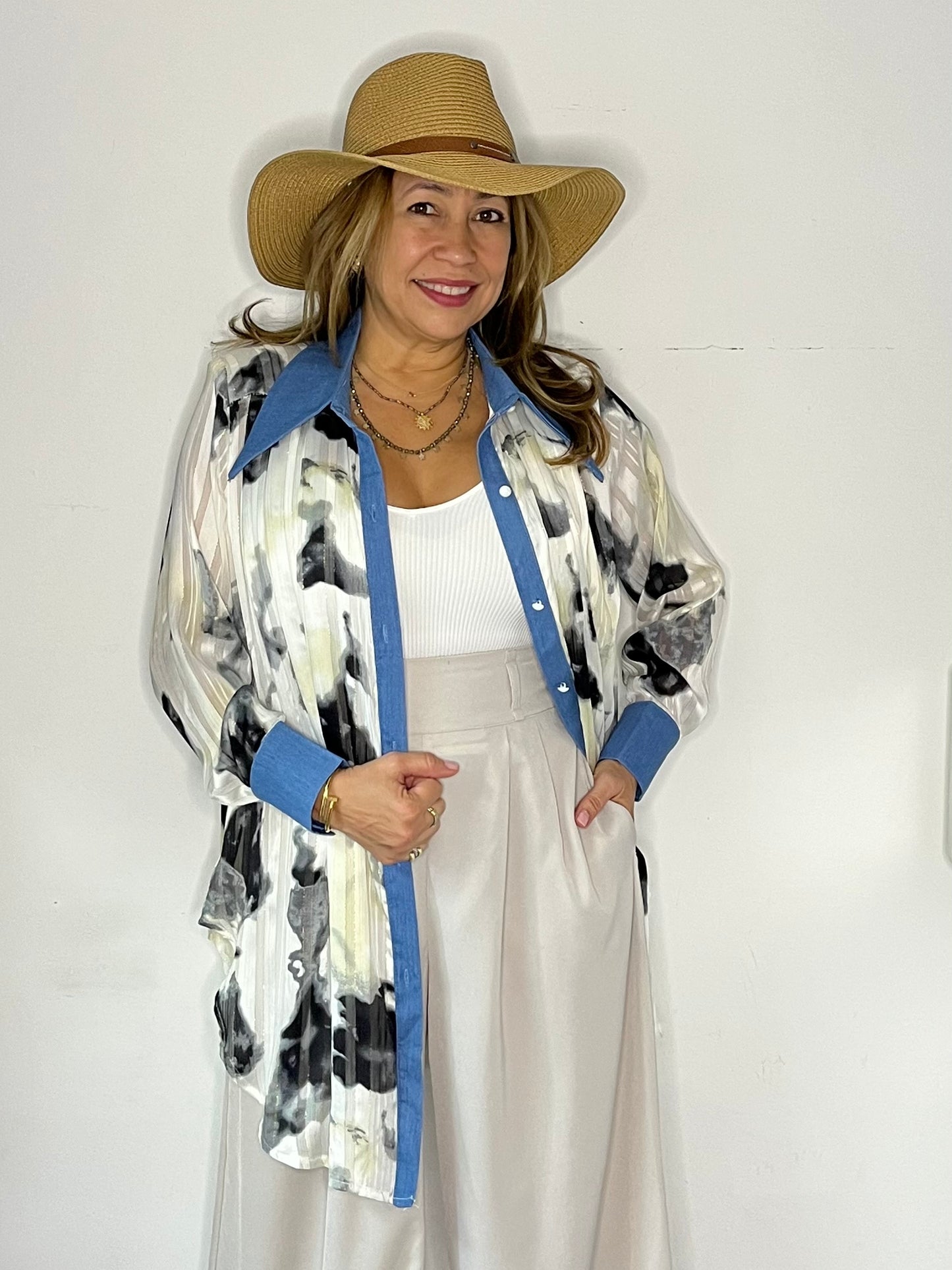Cow print Shirt Dress