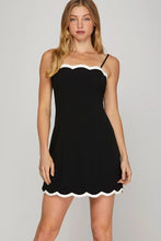 Load image into Gallery viewer, Scallop Detail Mini Dress