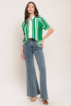 Load image into Gallery viewer, Geometric Stripes Blouse