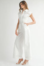 Load image into Gallery viewer, Embroidered Belted Jumpsuit