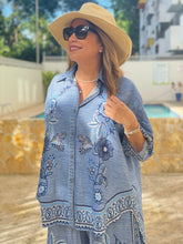Load image into Gallery viewer, Italian Floral Blue BLOUSE *only*