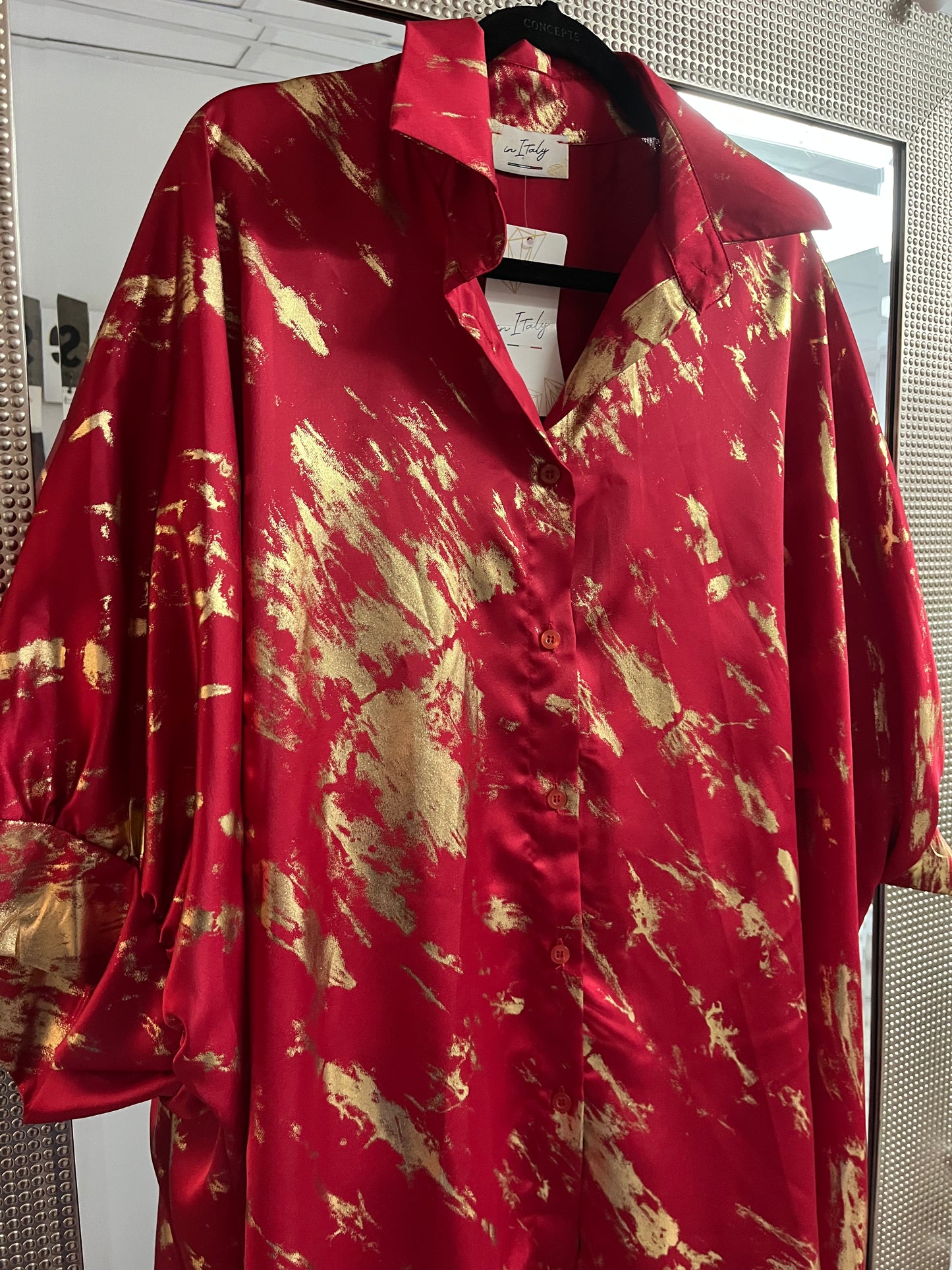 Gold Detail Long Blouson