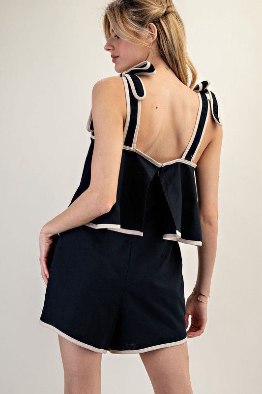 Shoulder Tie Romper