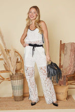 Load image into Gallery viewer, Black Lace Track Suit Set