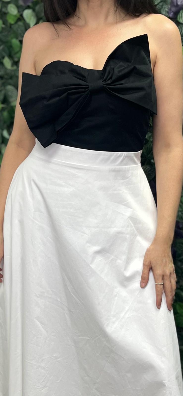 Strapless bow dress