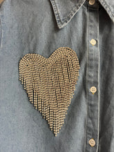 Load image into Gallery viewer, Single Heart’s Denim Blouse
