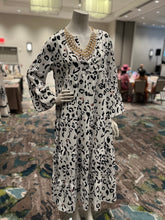 Load image into Gallery viewer, White Animal Print Maxi Dress
