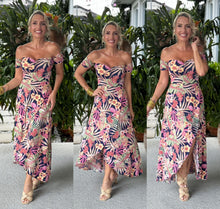 Load image into Gallery viewer, Wild Flower Off Shoulder Maxi Dress
