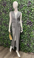 Load image into Gallery viewer, Long Silver Sequin Dress
