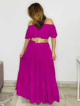 Load image into Gallery viewer, Off shoulder maxi dress
