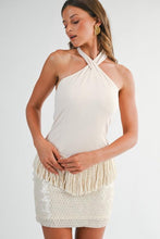 Load image into Gallery viewer, Cream Halter Mini Dress
