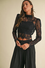 Load image into Gallery viewer, Black Lace Top
