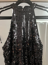 Load image into Gallery viewer, Black Sequins Mini Dress
