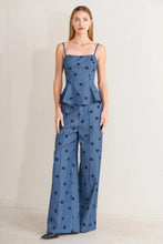 Load image into Gallery viewer, Midnight Polka Peplum Top
