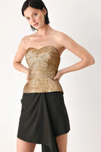 Load image into Gallery viewer, Gold Rush Metallic Sweetheart Tube Top
