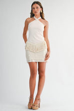 Load image into Gallery viewer, Cream Halter Mini Dress
