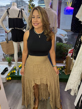 Load image into Gallery viewer, Linen High Low Maxi Skirt Solids
