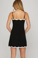 Load image into Gallery viewer, Scallop Detail Mini Dress
