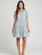 Load image into Gallery viewer, Pleated Denim Mini Dress
