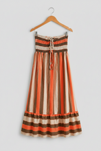 Load image into Gallery viewer, Strapless Cotton Dress (Neon Print)
