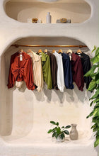 Load image into Gallery viewer, Front Knot Satin Blouse

