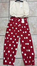 Load image into Gallery viewer, Cotton Polka Dot Barrel Pants

