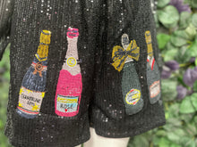Load image into Gallery viewer, Champagne Black Sequins Shorts
