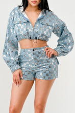 Load image into Gallery viewer, Glitz &amp; Denim Sequin Hoodie Set
