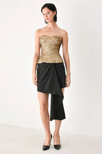 Load image into Gallery viewer, Gold Rush Metallic Sweetheart Tube Top
