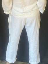 Load image into Gallery viewer, White Linen Jogger Pants
