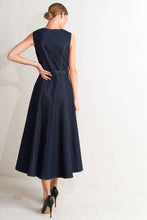Load image into Gallery viewer, Denim Belted Midi Dress
