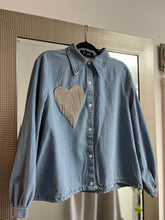 Load image into Gallery viewer, Single Heart’s Denim Blouse
