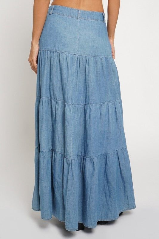 Buttoned Down Maxi Skirt