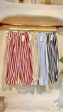 Load image into Gallery viewer, Cotton Striped Barrel Pants
