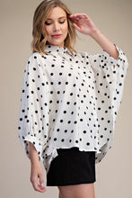 Load image into Gallery viewer, Polka Dot Blouse with Wide Sleeves
