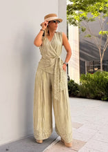 Load image into Gallery viewer, Line Animal Print Wrap Around Top Set
