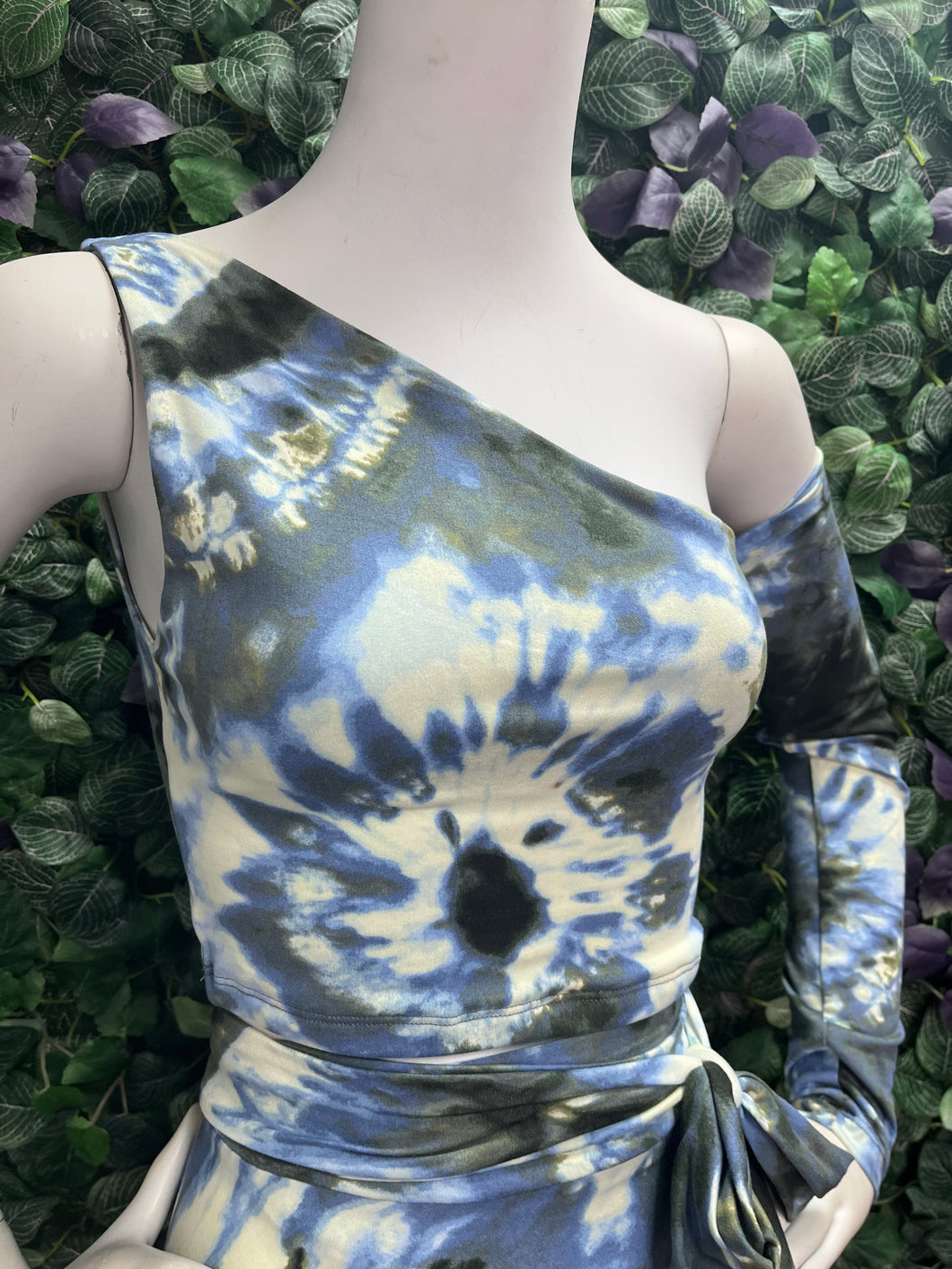 PIA One Shoulder Tie Dye Set